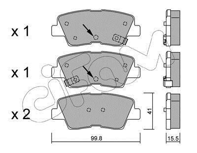 KIA гальмівні колодки задн.Carens,Ceed,Soul,Hyundai i10,20,30,40,Tucson cifam 822-886-1