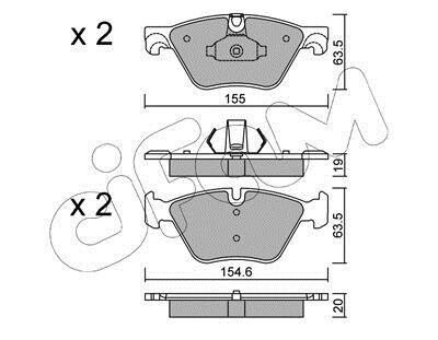 BMW Гальмівні колодки передн.5 F10 518d-528i 11- cifam 822-917-0