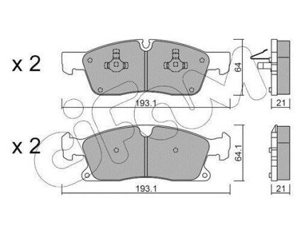 DB колодки гальм. передн. W166 cifam 822-927-4