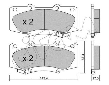 TOYOTA гальмівні колодки передн.Hilux 05- cifam 822-937-0