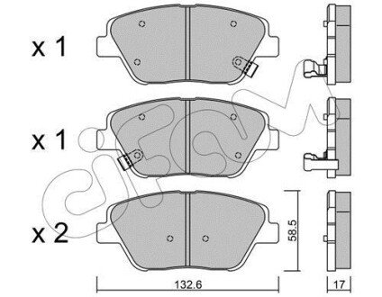 HYUNDAI Тормозн.колодки передн.Sonata NF,Kia Optima 09- cifam 822-945-0