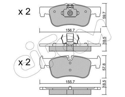 BMW гальмів.колодки передн. 1 F20,2 F22,3 F30,4 F32,33 12- cifam 822-959-0