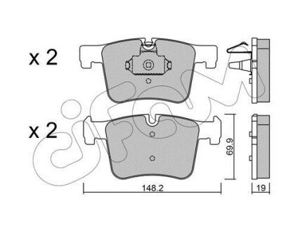 BMW Колодки торм. передние X3 10- cifam 822-961-0