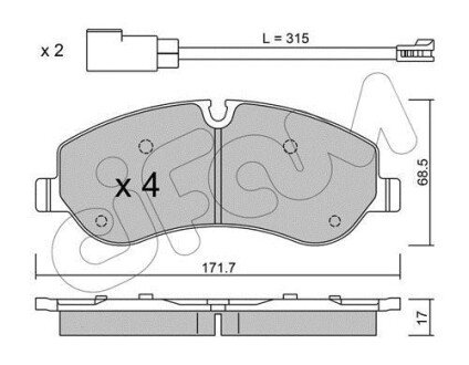 FORD Гальмівні колодки передн.Transit 2.2TDCi 12- cifam 822-990-0