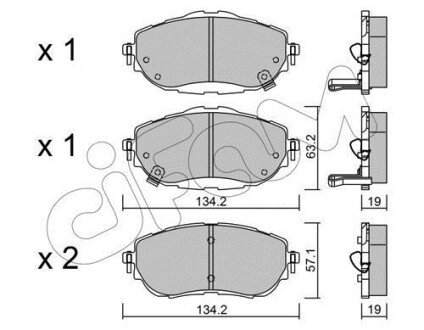 TOYOTA Тормозн.колодки передн.Auris 12- cifam 822-998-0