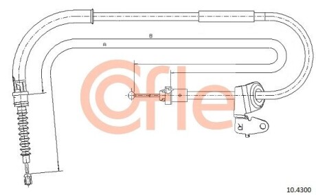 Трос ручного гальма cofle 10.4300