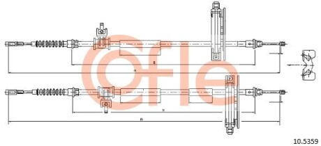 Трос ручника cofle 105359 (фото 1)