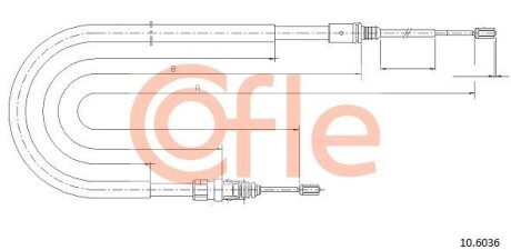 Трос ручника cofle 10.6036