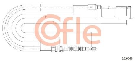 Трос ручника cofle 10.6046