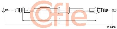Трос ручника cofle 10.6860