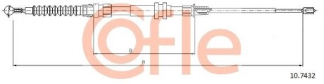 Трос ручника cofle 10.7432