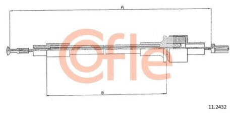 Трос зчеплення cofle 11.2432