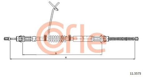 Трос тормозной FORD Transit RWD Cab single wheels cofle 115573