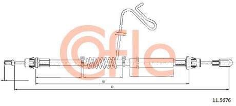 Трос ручника cofle 11.5676