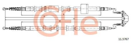 Трос ручника cofle 11.5767