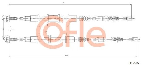 Трос ручника cofle 11.585