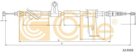 Трос ручника cofle 12.0102