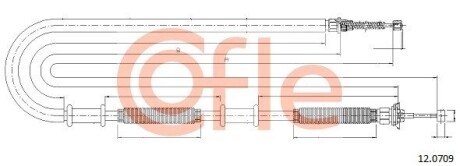 Трос ручника cofle 12.0709