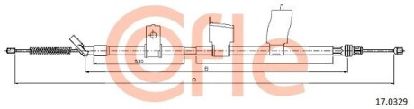 Трос ручника cofle 17.0329