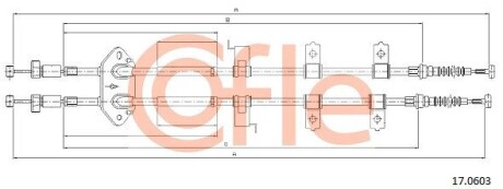 Трос ручника cofle 17.0603