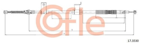 Трос ручника cofle 17.3530