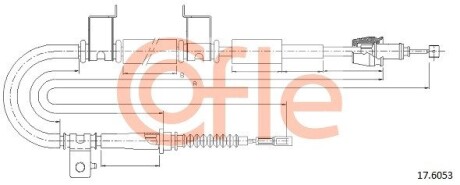 Трос ручника cofle 17.6053