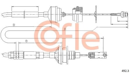 Трос зчеплення cofle 492.3