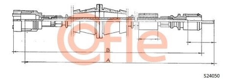 Трос спідометра cofle s24050