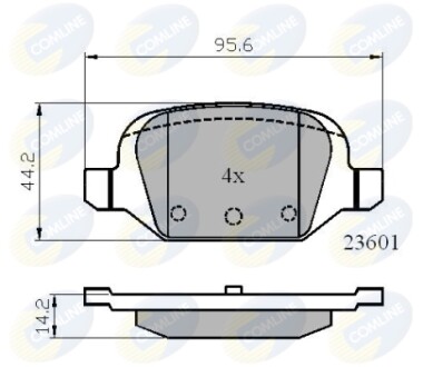 - Тормозные колодки для дисков comline cbp01026 (фото 1)