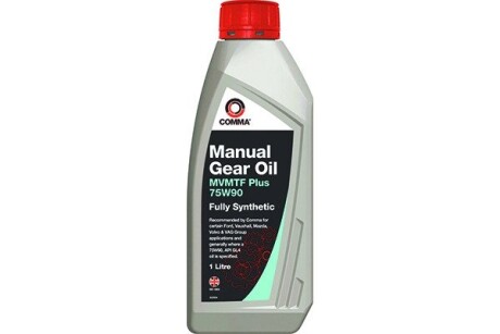 Трансмиссионное масло Manual Gear Oil MVMTF Plus GL-4 75W-90 синтетическое 1 л comma mvmtfp1l