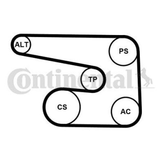 Комплект (ремінь+ролики) contitech 6PK1873 K5