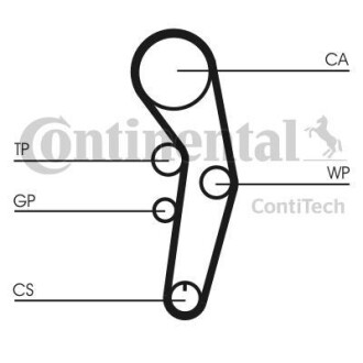 Комплект ГРМ (ремень+ролик)) contitech ct1090k2