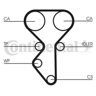 Комплект ремня грм + Помпа contitech ct 1137 wp1