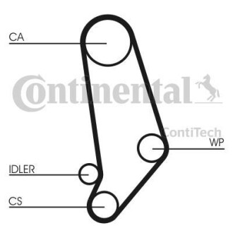 Комплект ремня грм + Помпа contitech ct 539 wp1