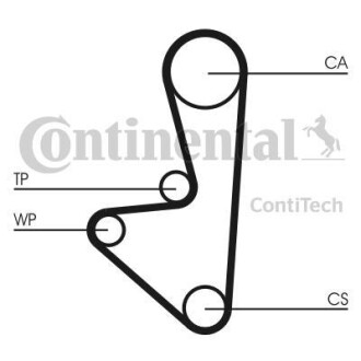 Комплект ремня грм contitech ct607k1