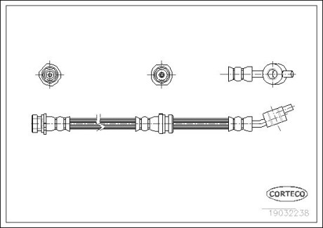 Тормозной шланг corteco 19032238