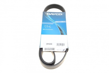 Ремень генератора поликлиновый dayco 6PK858