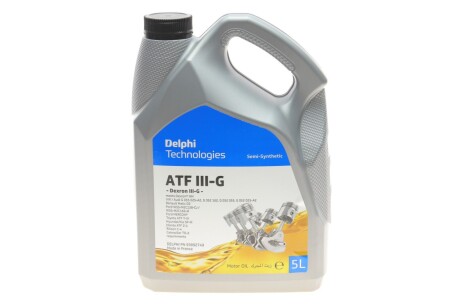 Масло трансмиссионное ATF Dexron III-G (5L) (Dexron III-H/MB 236.2/Ford M2C166-H/M2C138-CJ) delphi 93892749