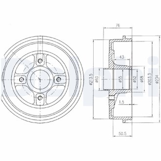 Тормозной барабан delphi bf423