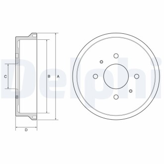 Гальмівний барабан delphi bf604