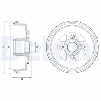Гальмівний барабан delphi bf607
