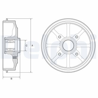 Гальмівний барабан delphi bfr484