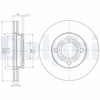 Тормозной диск delphi bg2272