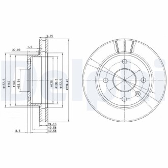 Тормозной диск delphi bg2367