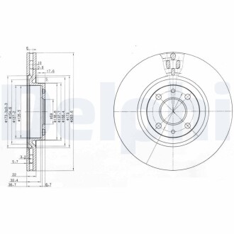 Тормозной диск delphi bg2407