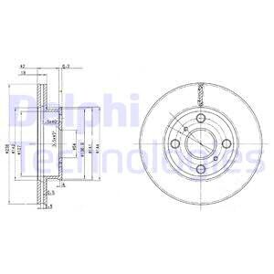 Тормозной диск delphi bg2424