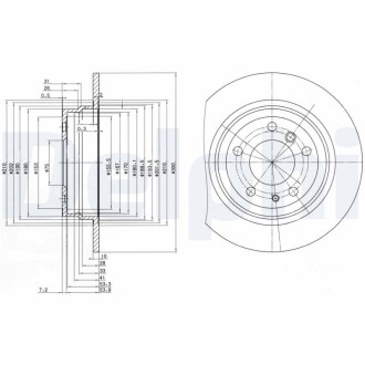 Гальмівний диск delphi bg2431