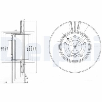 Тормозной диск delphi bg2433