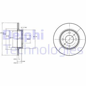 LADA диск гальмівний перед. VAZ 2108-09 (12mm) delphi bg2466