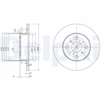 Тормозной диск delphi bg2597